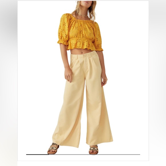 FREE PEOPLE Women' Light As Spring Wide Leg Trousers NEW WITH TAG - Picture 3 of 14